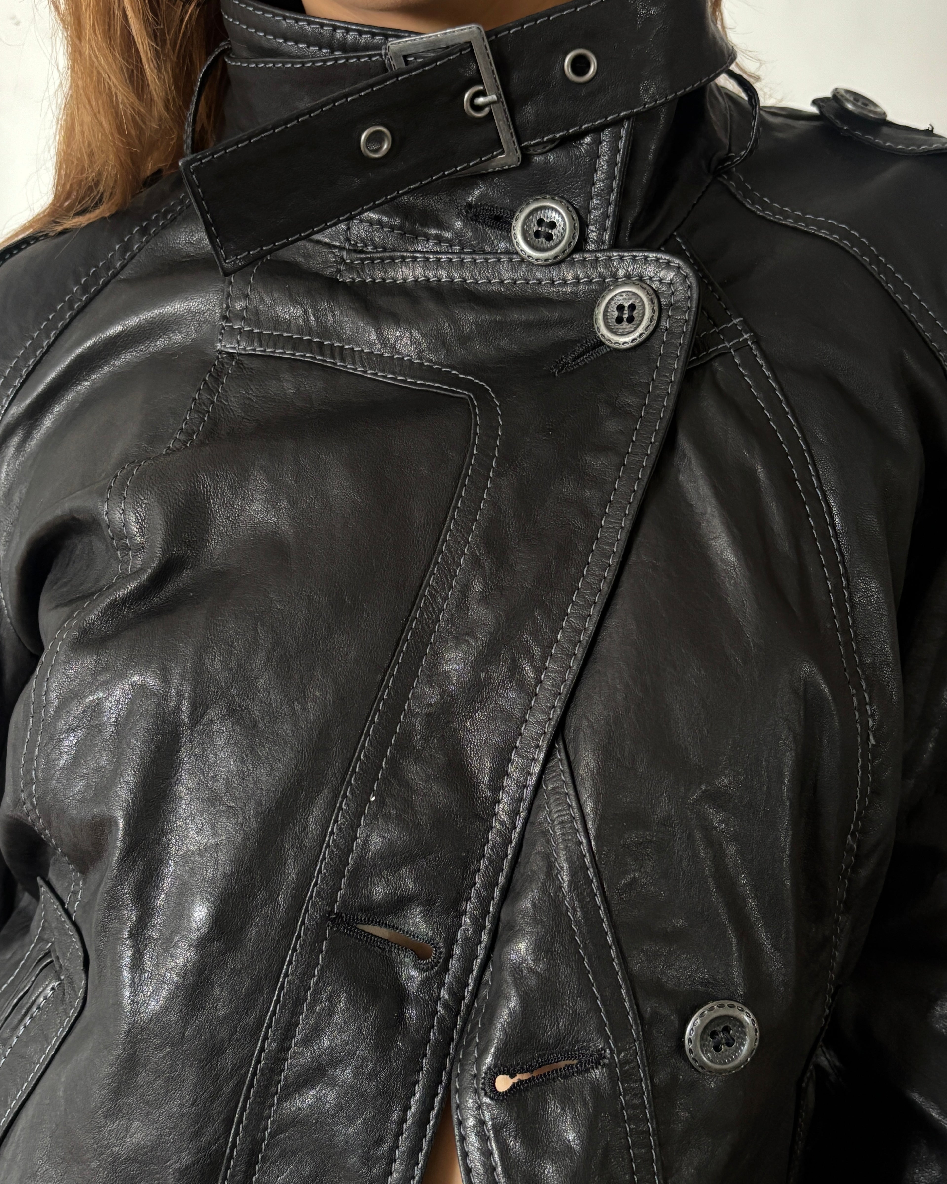 Asymmetrical Black Moto Leather Jacket