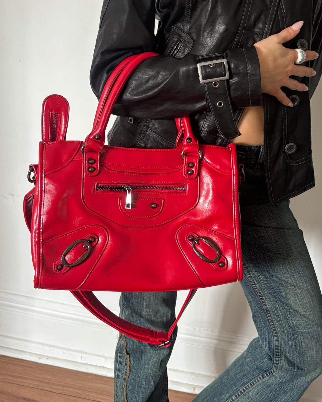 Red Patent Leather Handbag