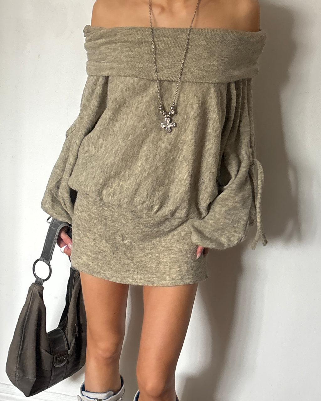 Sage Knit Sweater Dress