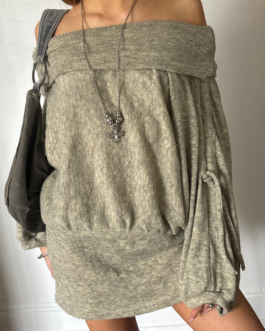 Sage Knit Sweater Dress